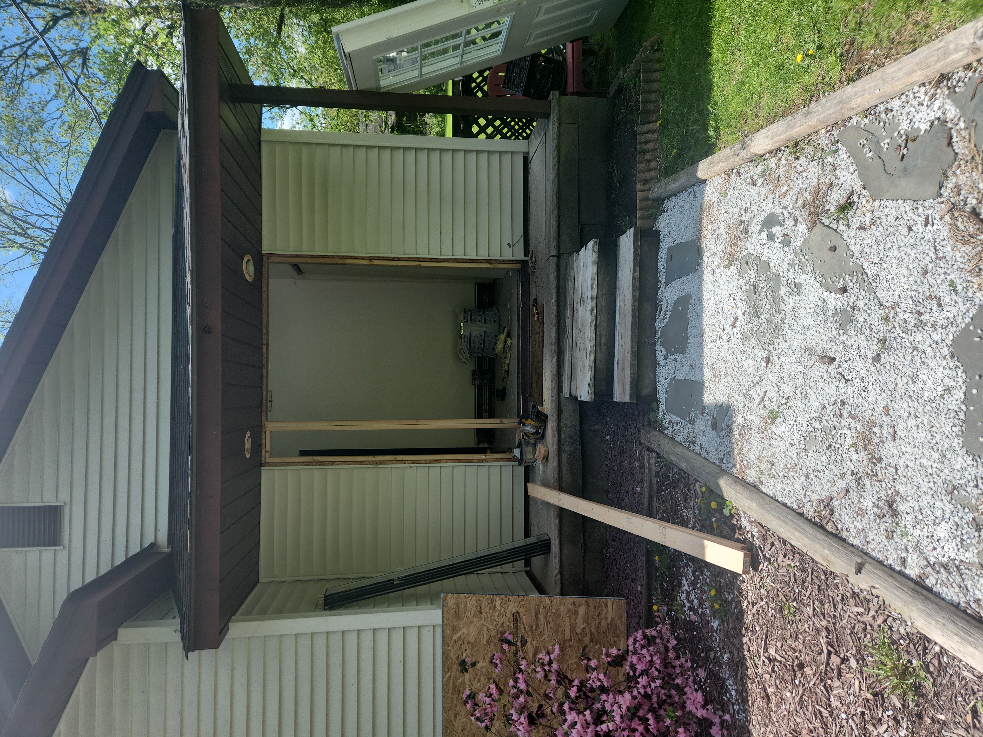 Front door and stairs